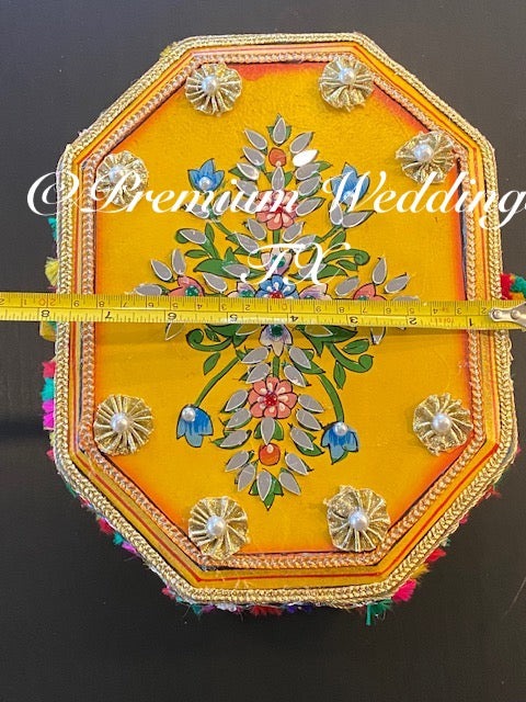 Yellow Handmade Jewelry Box - Premium Weddings TX