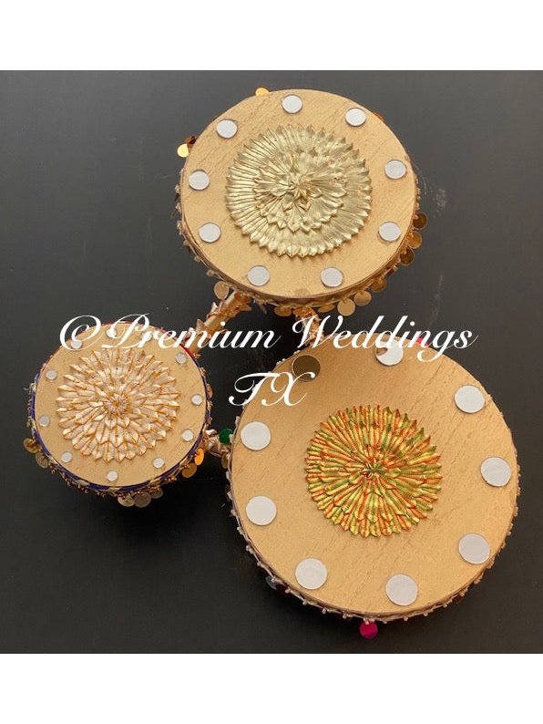 3 Tier Decorative Wood Stand - Premium Weddings TX