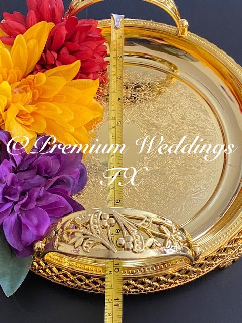 Round Mehndi Thaali - Premium Weddings TX