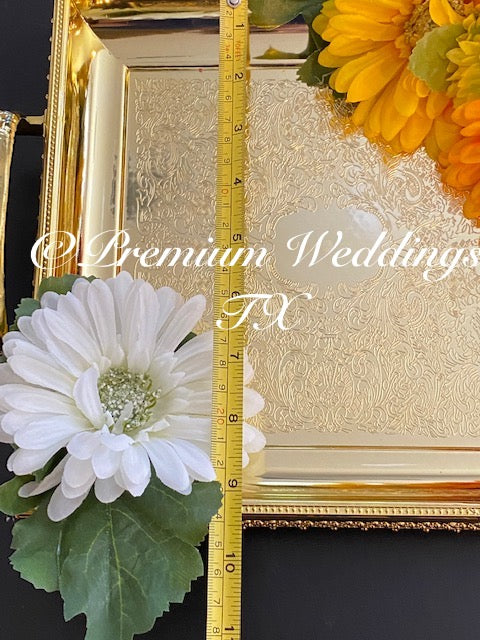 Square Mehndi Thaali - Premium Weddings TX