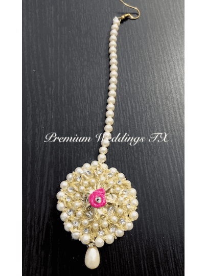 Pink Flower Gotta Pearl Set - Premium Weddings TX