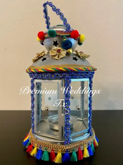 Handmade Embellished Silver Lanterns, Lanterns, Centerpieces, Decorations, Shaadi Decor, Wedding Decor, Handmade Lanterns, Handmade Shaadi Decor, Handmade Pithi Decor, Handmade Mayoon Decor, Dholki Decor, Sangeet decor, Haldi decor