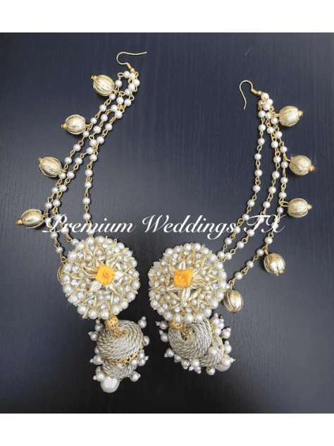 Yellow Flower Gotta Pearl Set - Premium Weddings TX