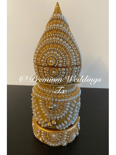 Gold Kalash With Coconut