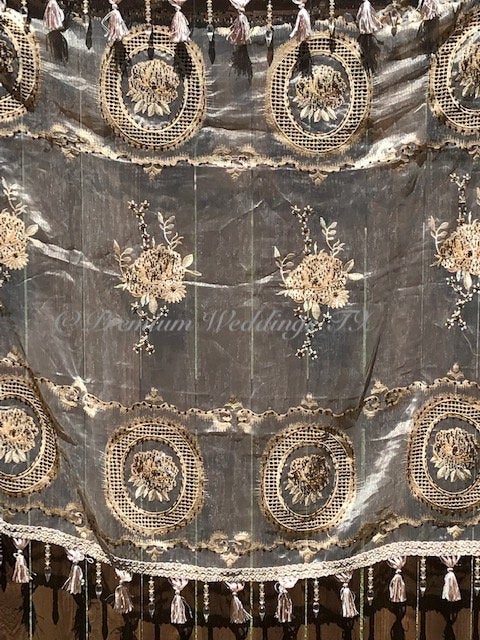 Embroidered Chadar Sehra - Premium Weddings TX