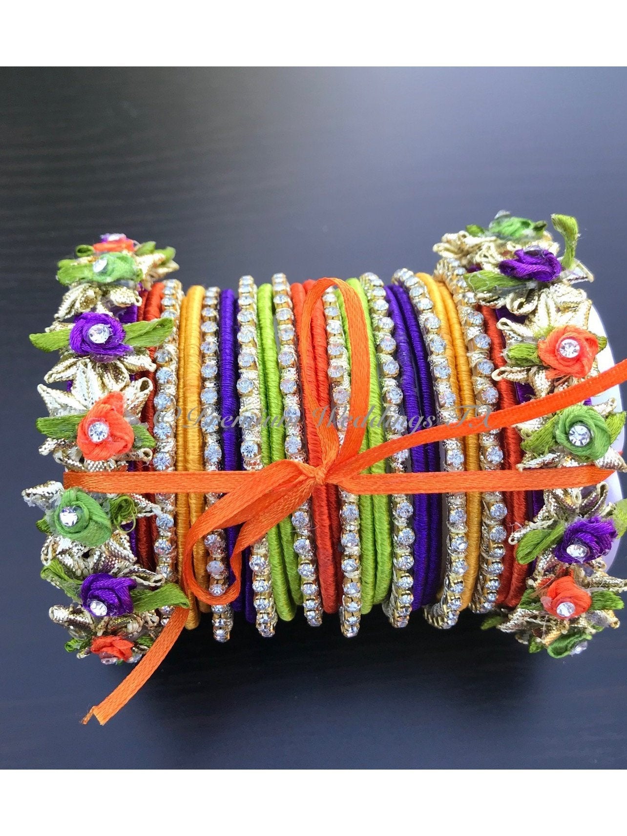 Resham Bangles - Handmade Assorted Style & Color - Premium Weddings TX