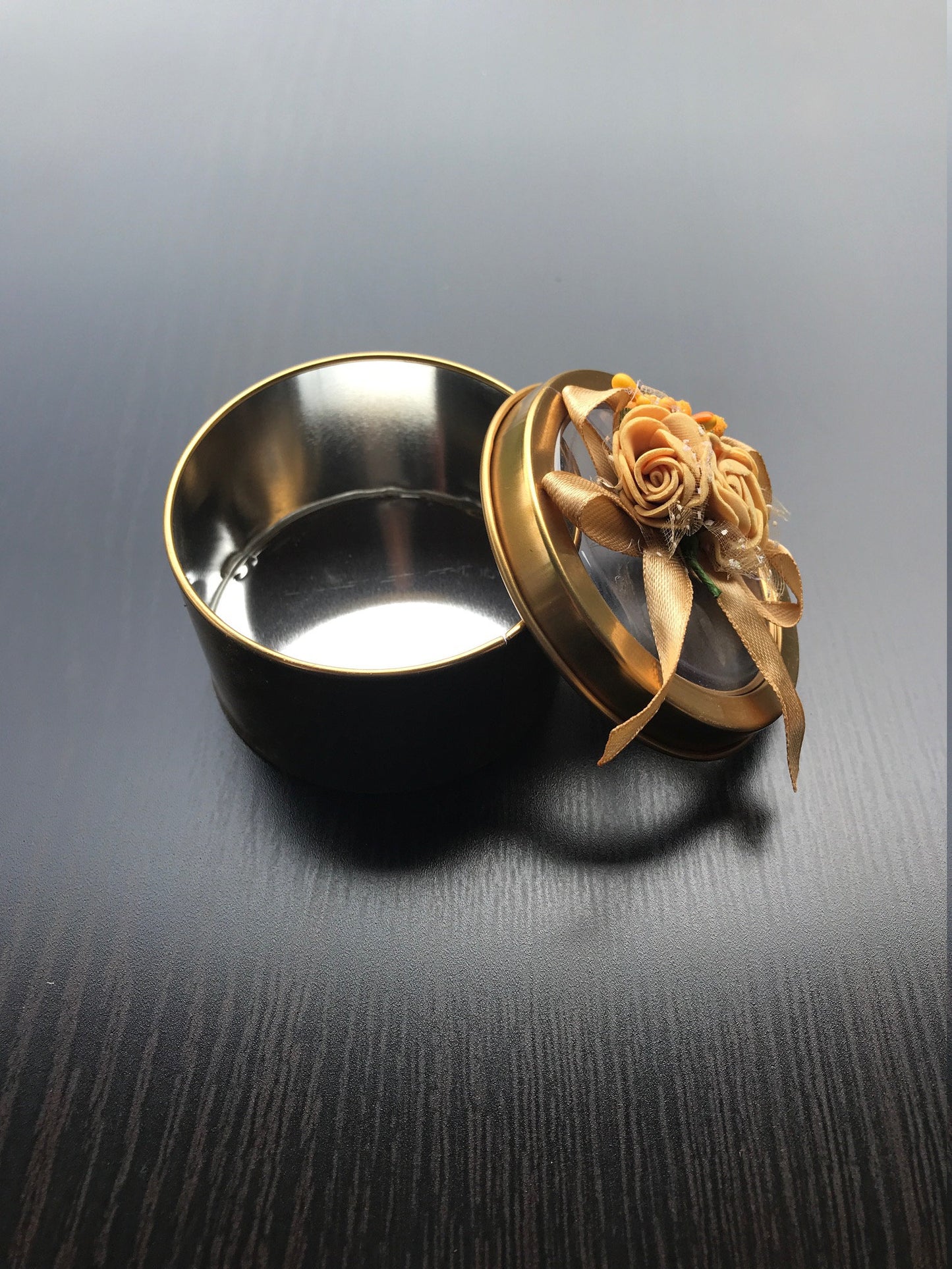 Gold Tin Favor Cans - Premium Weddings TX