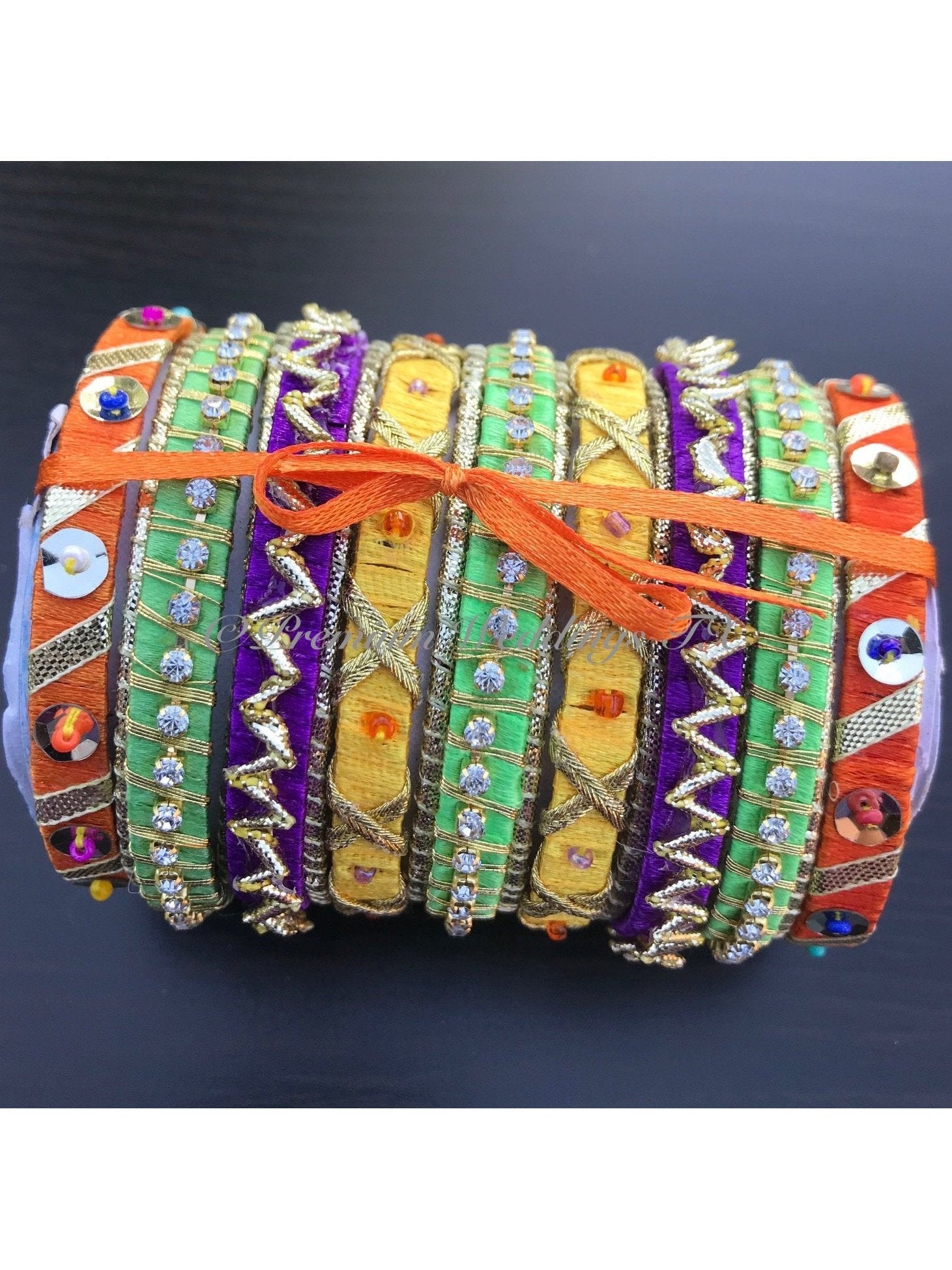 Resham Bangles Indian Bangles Handmade Assorted Color