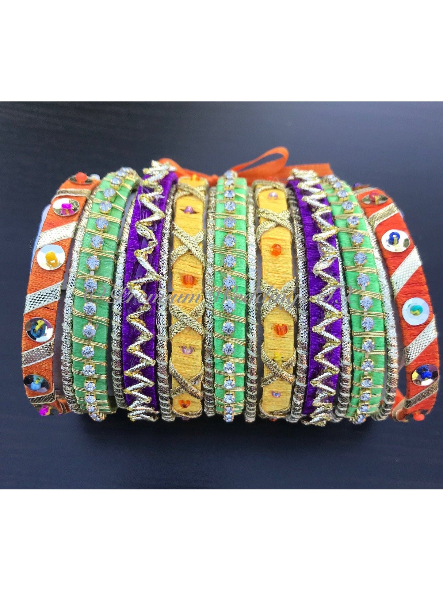 Resham Bangles / Indian Bangles - Handmade Assorted Color - Premium Weddings TX