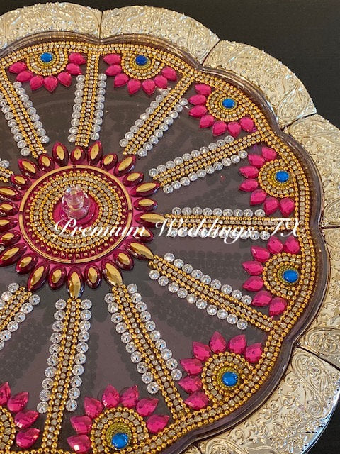 Pink Dry Fruit Decorative Box - Premium Weddings TX