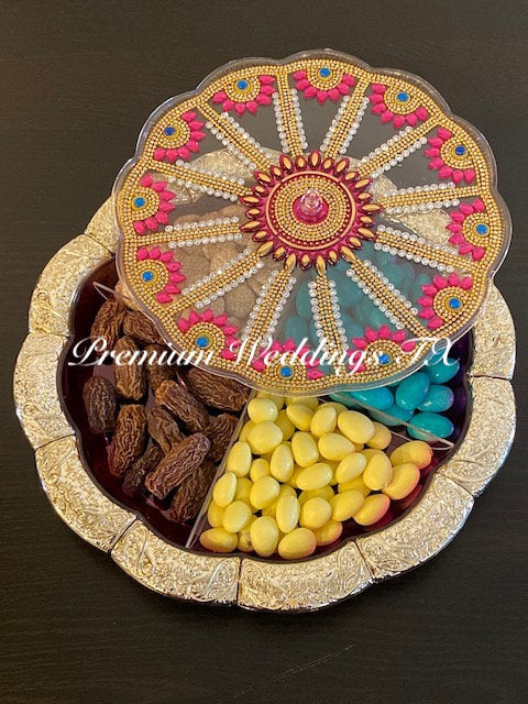 Pink Dry Fruit Decorative Box - Premium Weddings TX