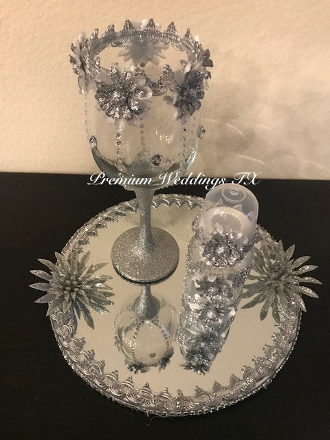 Silver Doodh Pilai Glass