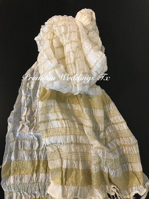 White Men's Dupatta - 1Ct - Premium Weddings TX