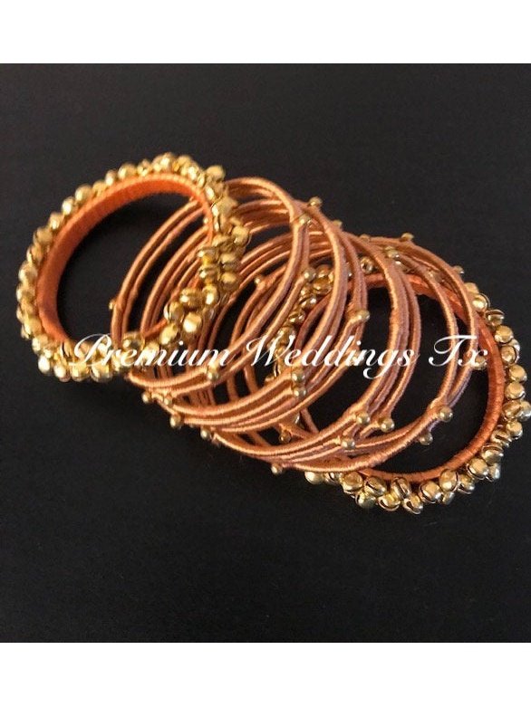 Ghungroo Resham Bangles Set - Premium Weddings TX