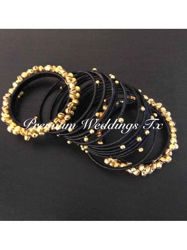 Ghungroo Resham Bangles Set - Premium Weddings TX