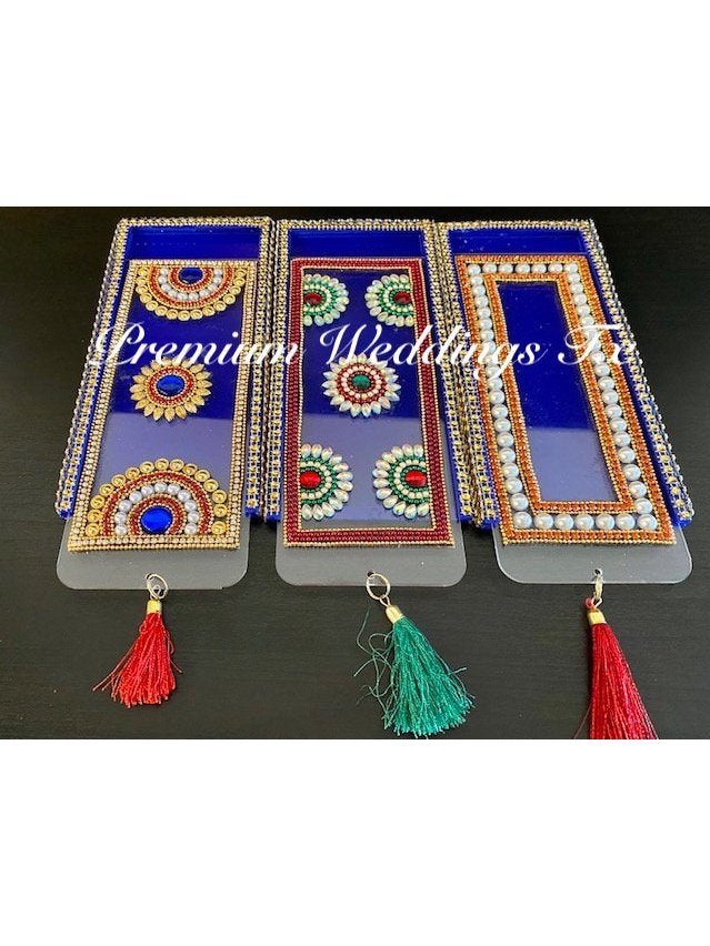 Blue Acrylic Money Envelopes - 1Ct - Premium Weddings TX