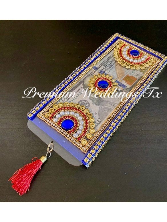 Blue Acrylic Money Envelopes - 1Ct - Premium Weddings TX