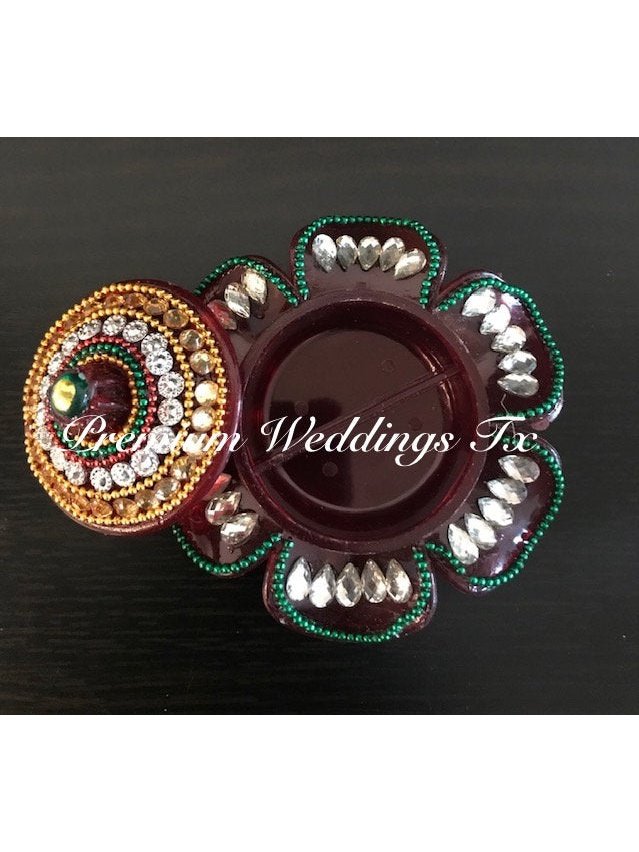 Decorative Haldi Kumkum Holder - Premium Weddings TX