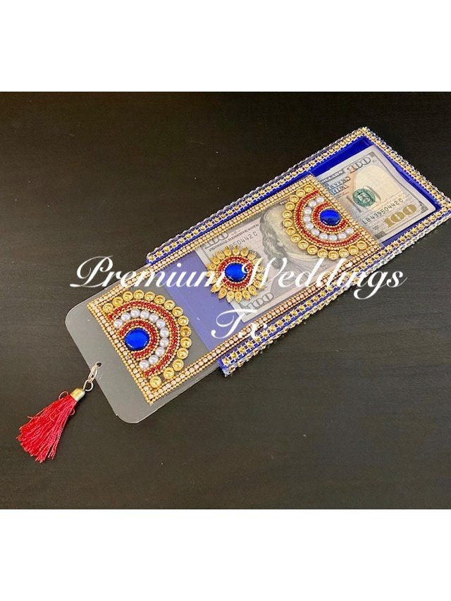 Blue Acrylic Money Envelopes - 1Ct - Premium Weddings TX