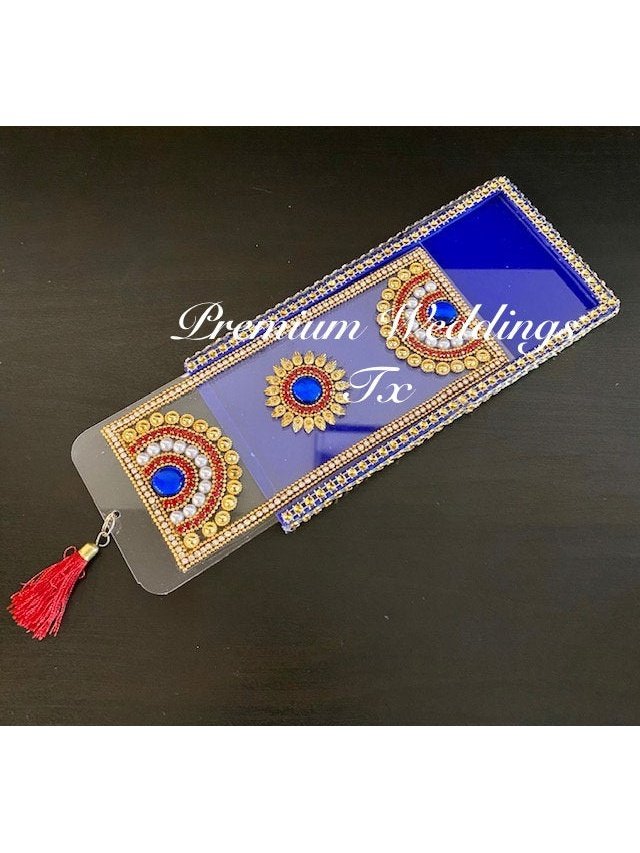 Blue Acrylic Money Envelopes - 1Ct - Premium Weddings TX