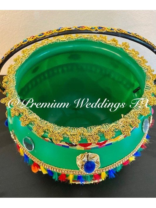 Green Flower Baskets - Premium Weddings TX