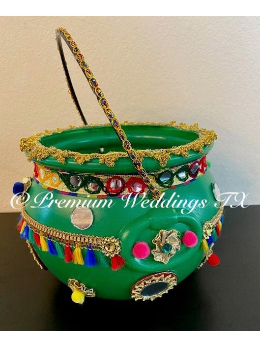 Green Flower Baskets - Premium Weddings TX