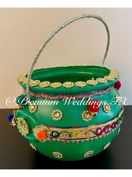 Green Flower Baskets - Premium Weddings TX