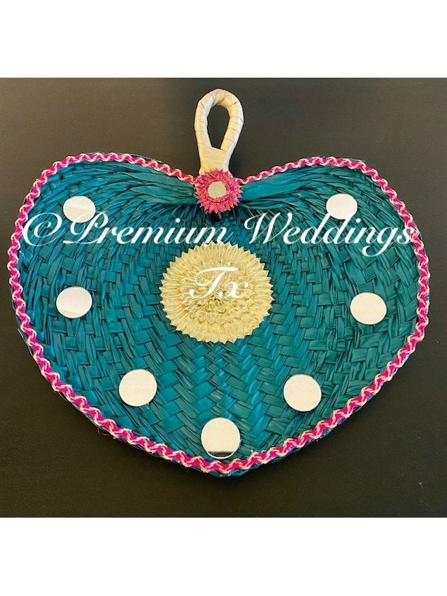 Teal Decorative Hand Fan - Premium Weddings TX