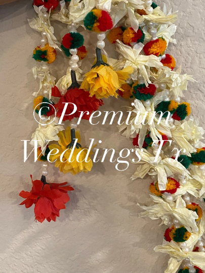 Eco-Friendly Pom Pom Flower Backdrop Garlands - Premium Weddings TX