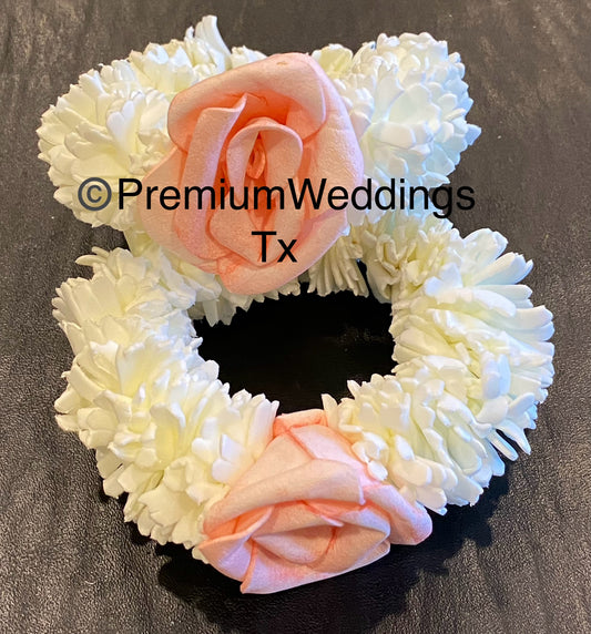 Peach Rose Gajra Bangles - Premium Weddings TX