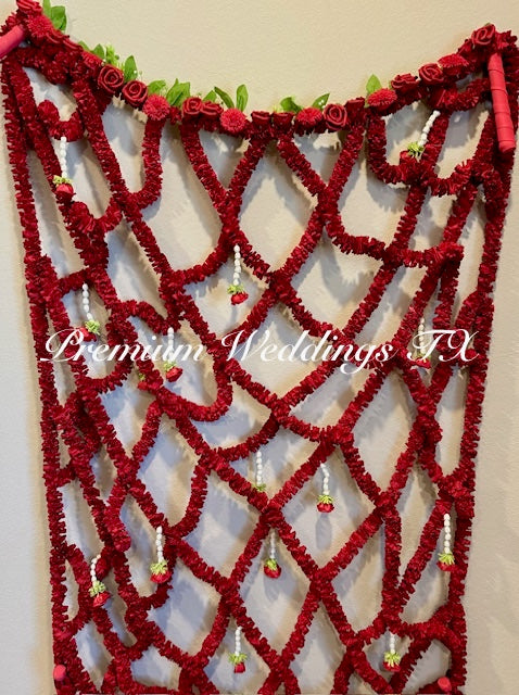 Red Phoolo Ki Chadar - Premium Weddings TX