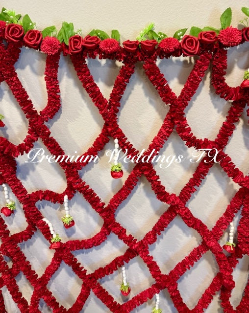 Red Phoolo Ki Chadar - Premium Weddings TX