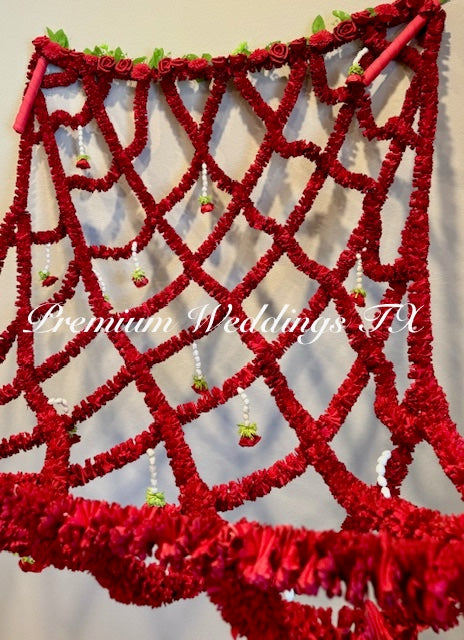 Red Phoolo Ki Chadar - Premium Weddings TX