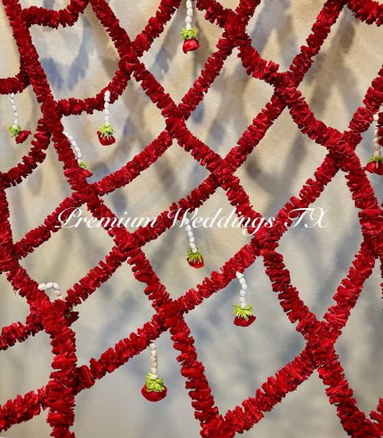 Red Phoolo Ki Chadar - Premium Weddings TX