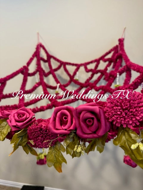 Hot Pink Phoolo Ki Chadar - Premium Weddings TX