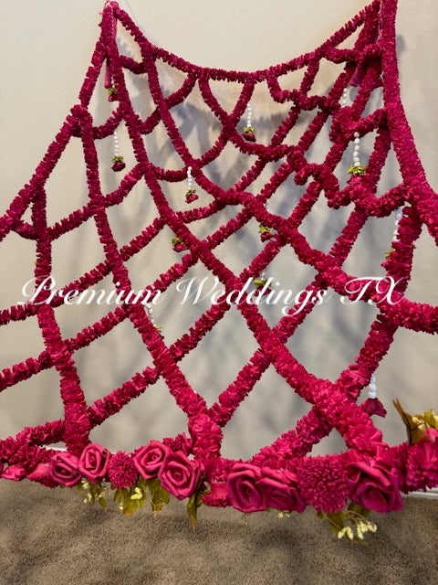Hot Pink Phoolo Ki Chadar - Premium Weddings TX