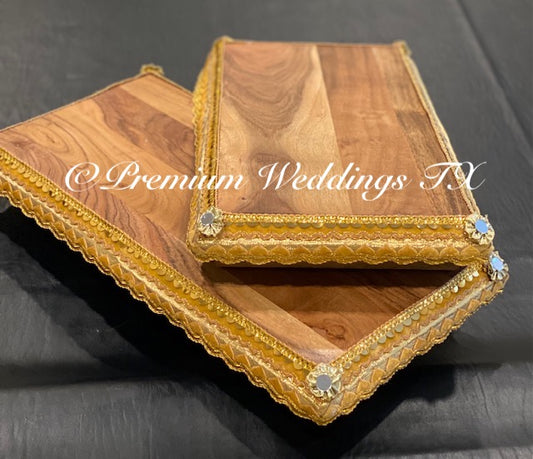 Wood Indian Bajot | Chowki | Patla - Premium Weddings TX