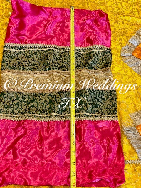 Mayoon Spreader - Yellow | Blue Banarsi | Orange | Pink - Premium Weddings TX