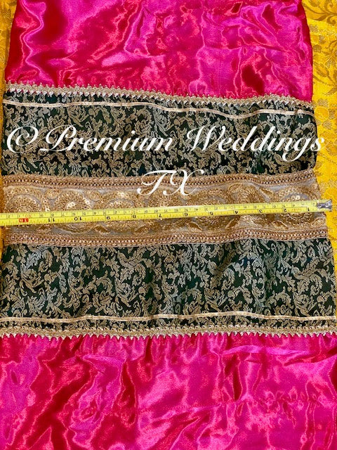 Mayoon Spreader - Yellow | Blue Banarsi | Orange | Pink - Premium Weddings TX