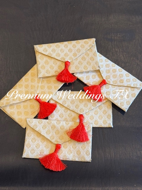 SHAGUN MONEY ENVELOPES - HANDMADE - 1PC WHITE
