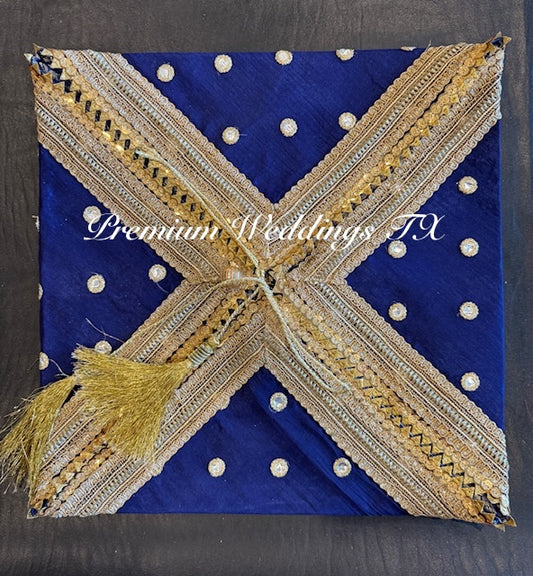 Royal Blue Gold Saree Envelope - 1 PC
