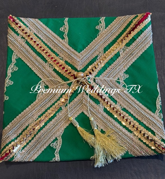 Green Gold Saree Envelope - 1 PC