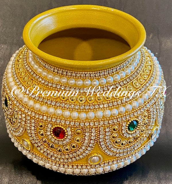 Medium Kalaash / Matki - Assorted Color & Design - Premium Weddings TX