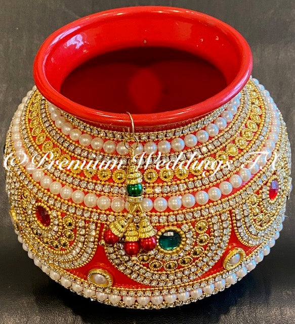 Medium Kalaash / Matki - Assorted Color & Design - Premium Weddings TX