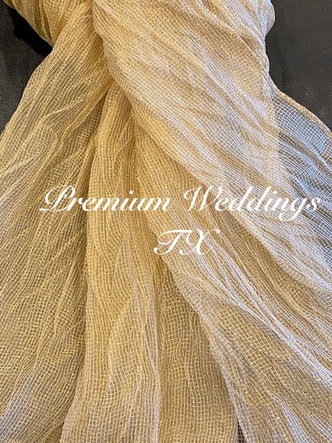 Men's Dupatta - Shimmer Gold - Premium Weddings TX