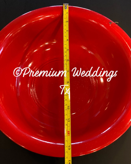 Big Decorative Bowls - Red Assorted Designs - Premium Weddings TX