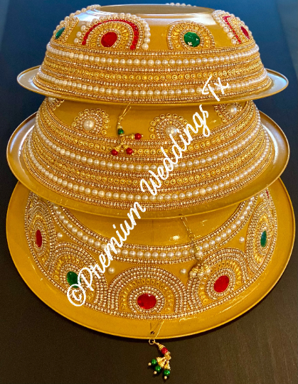 Big Decorative Bowls - Yellow Assorted Designs - Premium Weddings TX