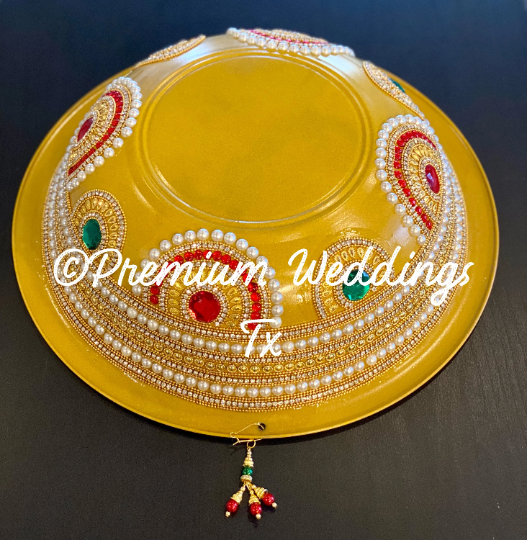 Big Decorative Bowls - Yellow Assorted Designs - Premium Weddings TX