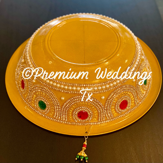 Big Decorative Bowls - Yellow Assorted Designs - Premium Weddings TX