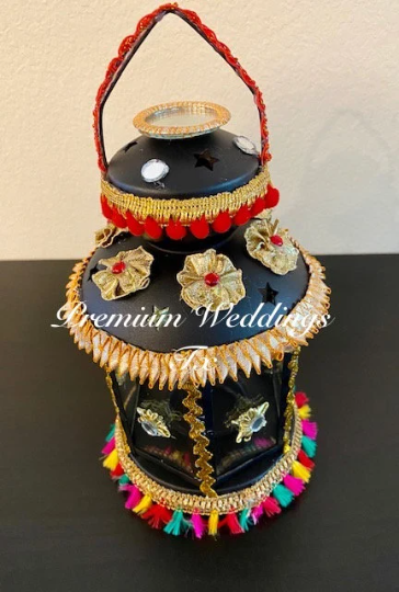 Handmade Embellished Black Lanterns, Lanterns, Centerpieces, Decorations, Shaadi Decor, Wedding Decor, Handmade Lanterns, Handmade Shaadi Decor, Handmade Pithi Decor, Handmade Mayoon Decor, Dholki Decor, Sangeet decor, Haldi decor